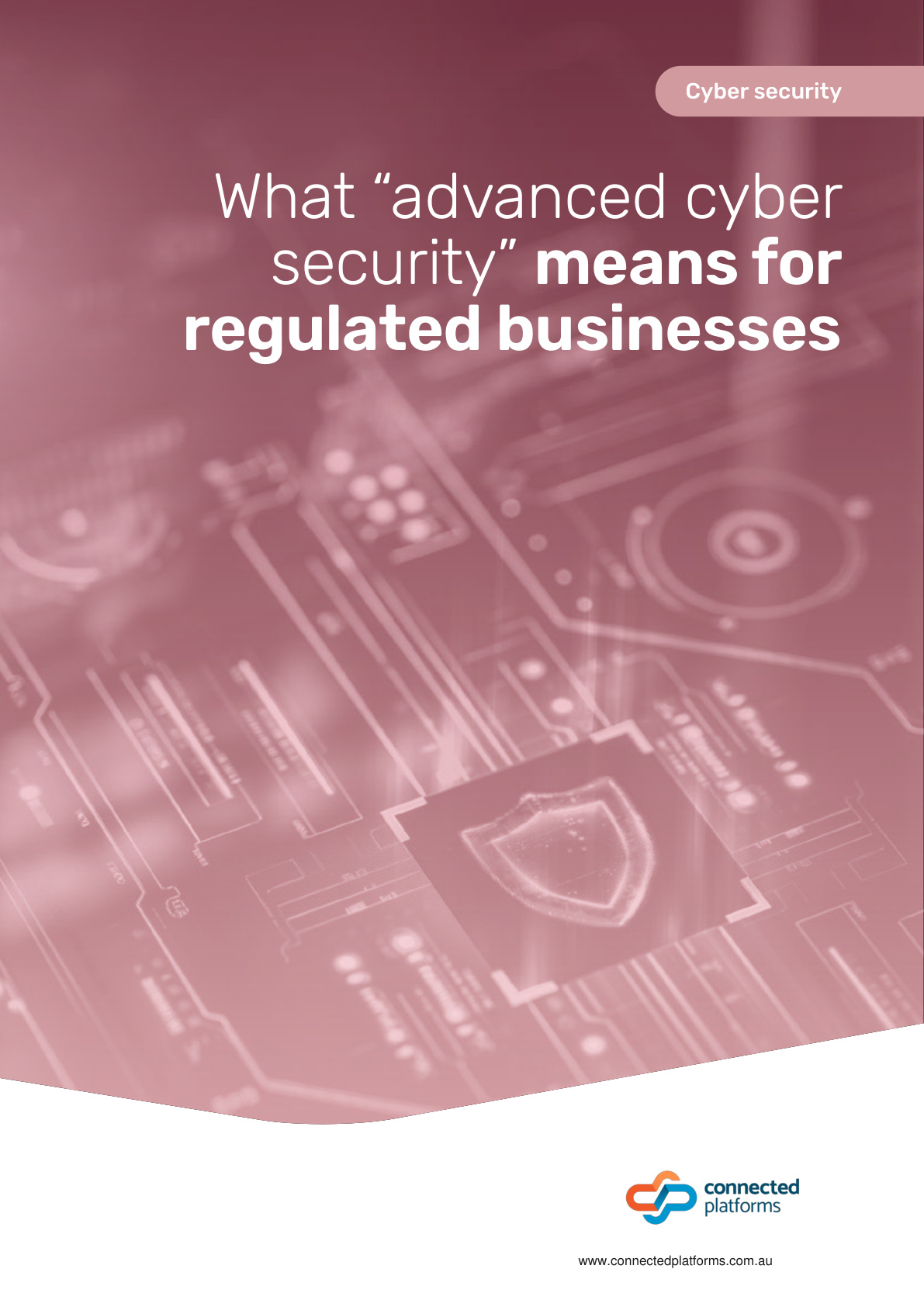 Guide cover: What advanced cyber security means for regulated businesses
